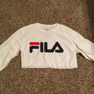 fila long sleeve crop top